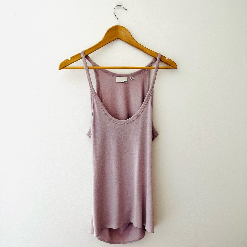 Aritzia || Wilfred Lilac Knit Open Back Coco Tank